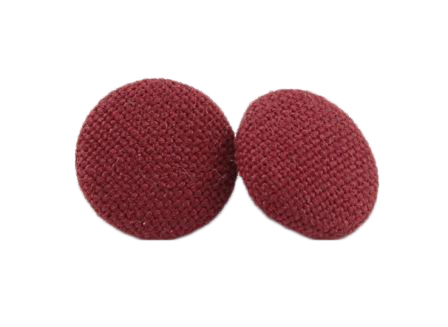 Buttons Red Cloth Per 2